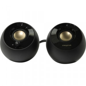 Колонки CREATIVE PEBBLE MF1680, 2.0, черный [51mf1680aa000]