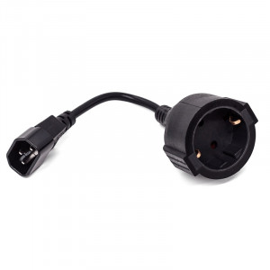 Кабель питания Filum FL-APC10-EU-C14-0.15M/5 CEE 7/3- С14, 3х0.75мм?, 220В, 10A, 2200 Вт, чёрный, 0.15м - 5шт. (1065164)