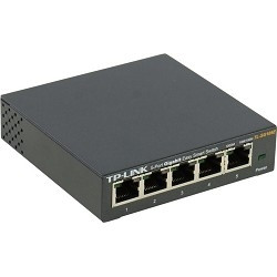 TP-Link TL-SG105E 5-Port Gigabit Desktop Easy Smart Switch, 5 10/100/1000Mbps RJ45 ports, MTU/Port/Tag-based VLAN, QoS, IGMP Snooping