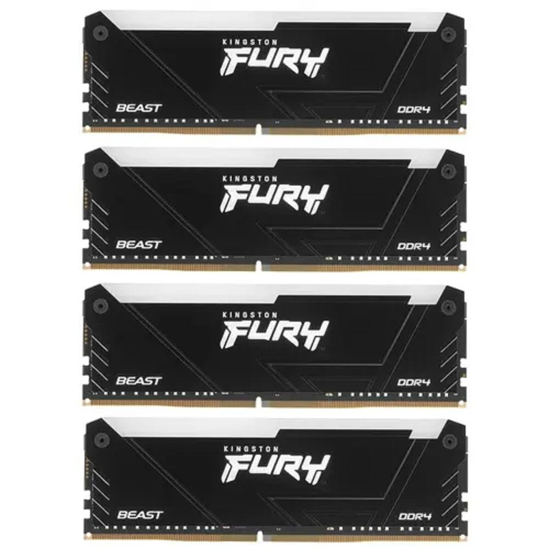 Память DDR4 4x8GB 3200MHz Kingston KF432C16BB2AK4/32 Fury Beast RGB RTL Gaming PC4-25600 CL16 DIMM 288-pin 1.35В dual rank с радиатором Ret