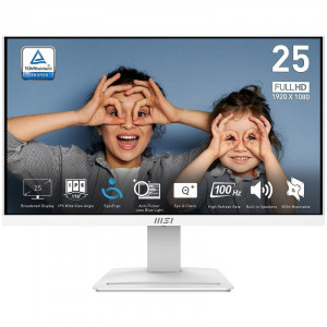 Монитор 24.5&quot; MSI PRO MP253W White (IPS, 1920x1080, D-Sub+HDMI+DP, 4 ms, 178°/178°, 250 cd/m, 1000:1 (100M:1), 100Hz, MM)