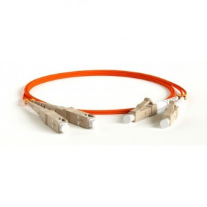 Hyperline FC-D2-62-LC/PR-SC/PR-H-2M-LSZH-OR Патч-корд волоконно-оптический (шнур) MM 62.5/125, LC-SC, 2.0 мм, duplex, LSZH, 2 м