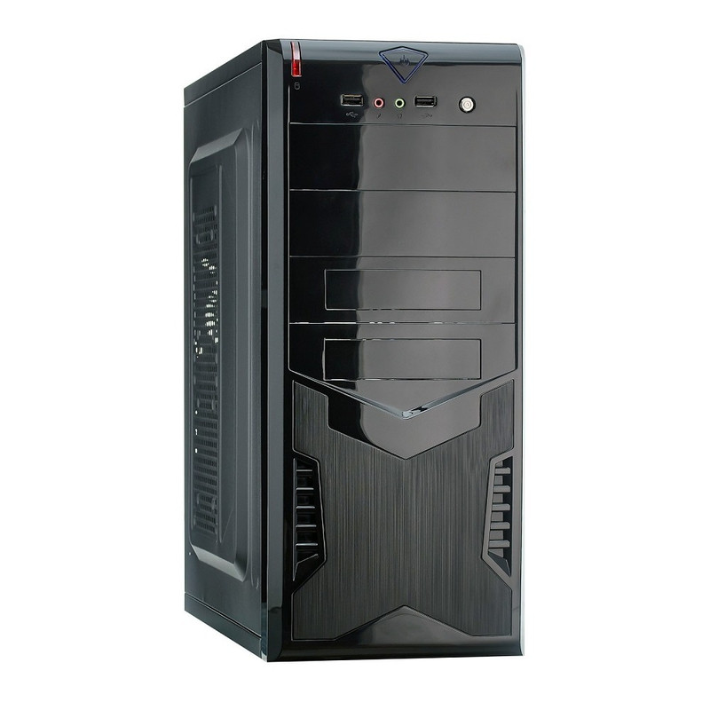 Exegate EX280387RUS Корпус Miditower Exegate CP-604 Black, ATX, <CP400W, 80mm>, 2*USB, Audio