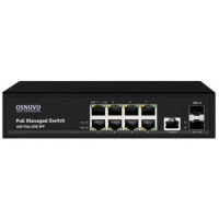 Коммутатор/ OSNOVO Гигабитный L2 PoE коммутатор на 10 портов, 8 *10/100/1000 Base-T PoE, 2*SFP 1000 Base-T, PoE на порт до 30W, суммарно до 150W (SW-80802/L(150W))
