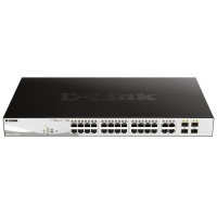 D-Link DGS-1210-28MP/F2A  Настраиваемый L2 коммутатор с 24 портами 10/100/1000Base-T и 4 комбо-портами 100/1000Base-T/SFP (24 порта PoE 802.3af/at, PoE-бюджет 193 Вт)