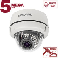 BEWARD B5350DVZ Купольная IP-камера 5Мп, 1/2.8'' КМОП SONY Starvis, объектив 2.7-13.5мм, ИК-подсветка до 25м, microSDXC (до 128 ГБ), IP66