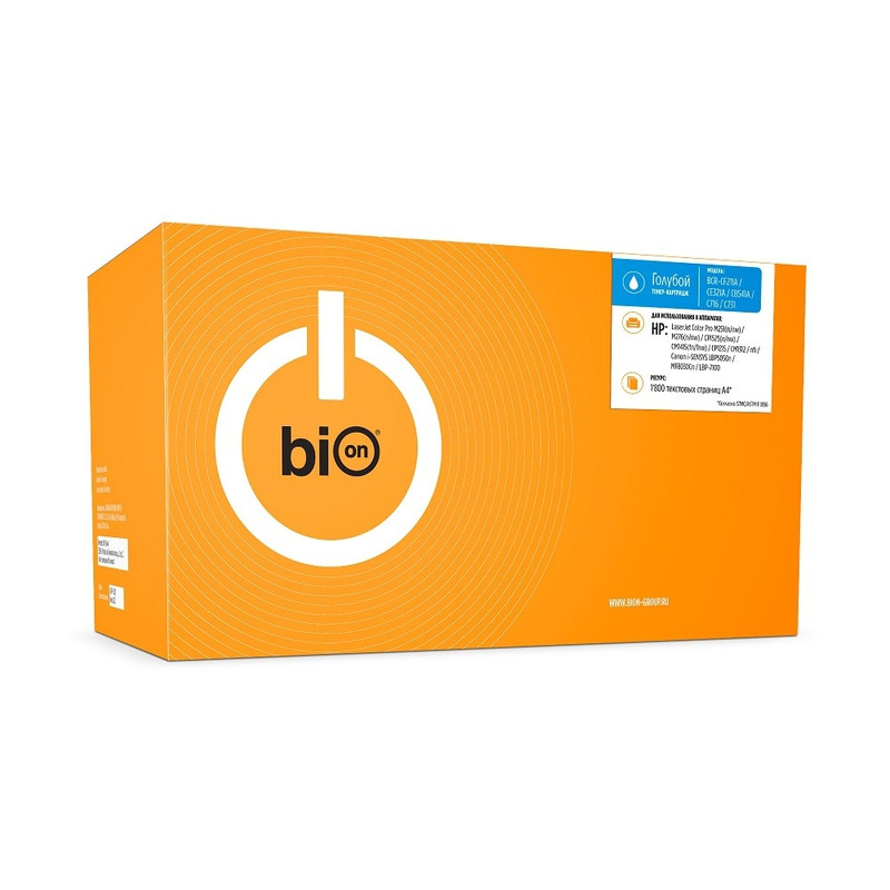 Bion CF211A/CE321A/CB541A/C716/C731 Картридж для HP LaserJet Color Pro M251n/nw/M276n/nw/CP1525n/nw/CM1415fn/fnw/CP1215/CM1312/nfi/ Canon i-SENSYS LBP5050n/MF8030Cn/ LBP-7100 (1'800 стр.) Голубой