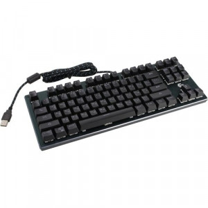 Клавиатура механ Gembird KB-G540L {USB, черн, переключатели Outemu Blue, 87 клавиши, подсветка Rainbow 9 режимов, FN, кабель тканевый 1.8м}