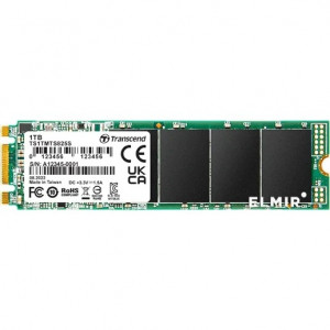 Transcend SSD 825S, 1TB, M.2(22x80mm), SATA3, 3D TLC, R/W 550/500MB/s, IOPs 55 000/72 000, TBW 360, DWPD 0.3 (3 года)