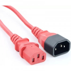 Filum Кабель питания  FL-PC-C13/C14-C1-1.8-RD ПВС-АП 3x1.0 С13 - C14, 220/250В, 10А, красный, 1.8м