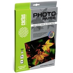 CS-MA422050DS Фотобумага Cactus CS-MA422050DS матовая двусторонняя, А4, 200 г/м2, 50 листов