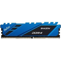 Память DIMM DDR4 16Gb PC21300 2666MHz CL19 Netac Shadow blue с радиатором (NTSDD4P26SP-16B)