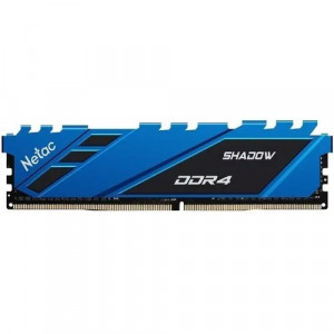 Память DIMM DDR4 16Gb PC21300 2666MHz CL19 Netac Shadow blue с радиатором (NTSDD4P26SP-16B)