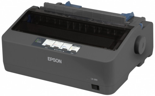 Epson LX-350. Формат А4, ширина печати 80 колонок, скорость 357 зн./сек. (12 cpi) в режиме HSD, интерфейсы: USB, LPT,COM, память 128 Кб.