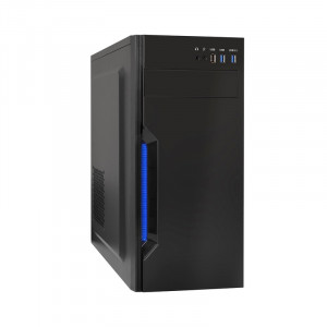 Exegate EX283077RUS Корпус Miditower ExeGate XP-333U Black, ATX, <XP400, Black,120mm>, 1*USB+2*USB3.0, Audio