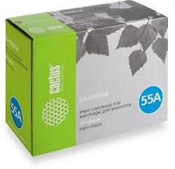 CACTUS CE255A Картридж (CS-CE255AS) для LaserJet P3011/P3015, черный, 6000 стр.