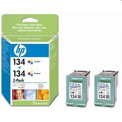 HP C9505HE Картридж №134, Color {DJ 460/5743/6543/6843/9803/OJ6213/7213/PS325/3752613/2713, Color (2-pack)}