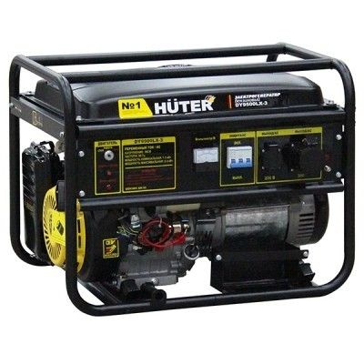 Huter DY9500LX-3 64/1/41 Электрогенератор { четырехтактный, трехфазный 7500Вт, 380В/50Гц, 91Дб, принудительное охлаждение, бак 25 л, расход бензина 374 г/кВтч, расход масла 6,8 г/кВтч, вес 79.5 кг }