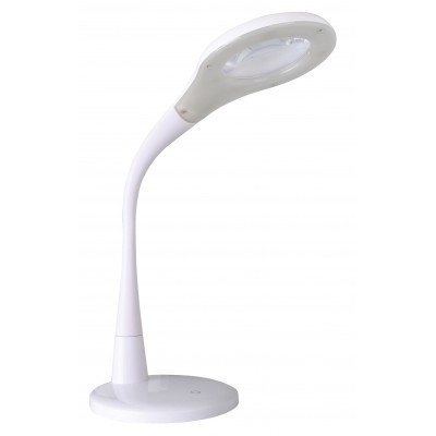 Camelion KD-790  C01 белый  LED (Свет-к настол.,7 Вт,230 В, лупа 3х/5х, сенс.вкл-е,  4 ур.ярк.,4000К)