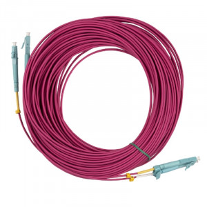Кабель оптический Hyperline FC-D2-504-LC/PR-LC/PR-H-25M-LSZH-MG Патч-корд волоконно-оптический (шнур) MM 50/125, OM4, LC-LC, duplex, 10G/40G, LSZH, 25м