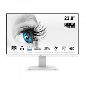 Монитор 23.8&quot; MSI PRO MP243XW White (IPS, 1920x1080, HDMI+DP, 4 ms, 178°/178°, 300 cd/m, 1000:1 (100M:1), 100Hz, MM)