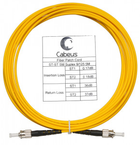 Cabeus FOP(s)-9-ST-ST-20m Шнур оптический simplex ST-ST 9/125 sm 20м LSZH