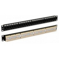 Hyperline PP3-19-24-8P8C-C6-SH-110D Патч-панель 19", 1U, 24 порта RJ-45 полн. экран., категория 6, Dual IDC, ROHS, цвет черный