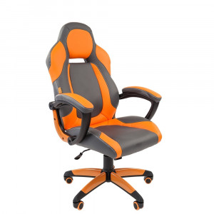Офисное кресло Chairman game 20 экопремиум серый/оранжевый (7019432)