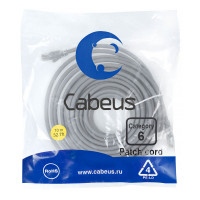 Cabeus PC-UTP-RJ45-Cat.6-10m-LSZH Патч-корд U/UTP, категория 6, 2xRJ45/8p8c, неэкранированный, серый, LSZH, 10м Cabeus PC-UTP-RJ45-Cat.6-10m-LSZH Патч-корд U/UTP, категория 6, 2xRJ45/8p8c, неэкранированный, серый, LSZH, 10м