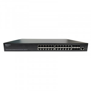 ORIGO OS5230P+/370W/A1A Управляемый L3 PoE-коммутатор 12x2.5GBase-T 802.3bt PoE, 12x2.5GBase-T 802.3at PoE, 6x10G SFP+, PoE-бюджет 370 Вт