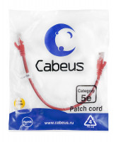 Cabeus PC-UTP-RJ45-Cat.5e-0.3m-RD Патч-корд U/UTP, категория 5е, 2xRJ45/8p8c, неэкранированный, красный, PVC, 0.3м Cabeus PC-UTP-RJ45-Cat.5e-0.3m-RD Патч-корд U/UTP, категория 5е, 2xRJ45/8p8c, неэкранированный, красный, PVC, 0.3м