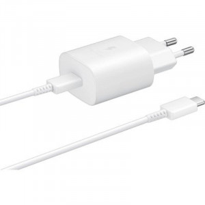 Сетевое зарядное устройство Samsung EP-TA800,  USB type-C,  USB type-C,  25Вт,  3A,  белый [ep-ta800xwegww]