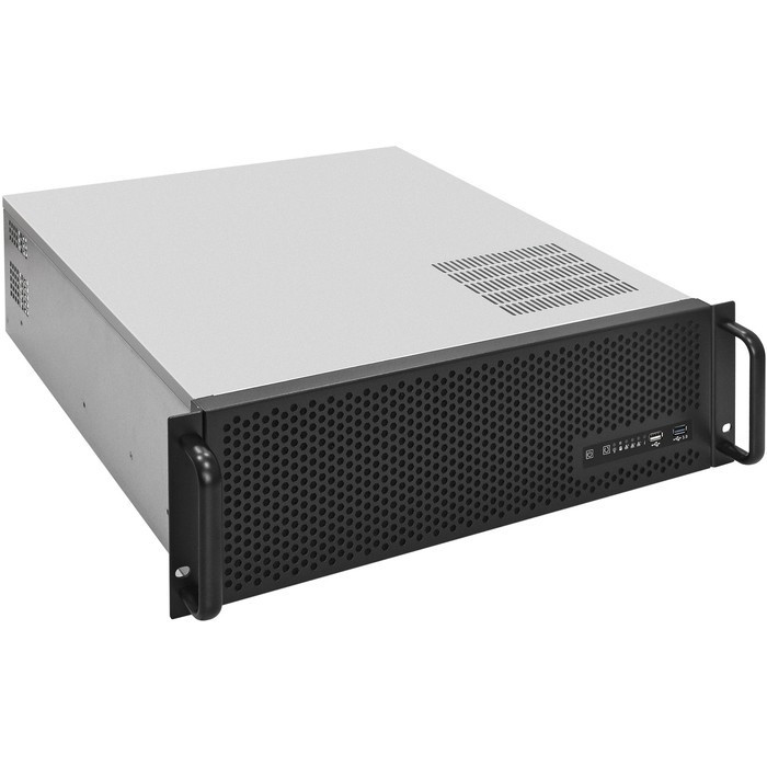 Exegate EX293907RUS Серверный корпус ExeGate Pro 3U450-09 <RM 19", высота 3U, глубина 450, БП 1100ADS, USB>