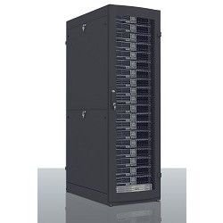 ЦМО! Шкаф серверный ПРОФ напольный 42U (600x1200) дверь перфорированная 2 шт., цвет черный, в сборе (ШТК-СП-42.6.12-44АА-9005) (1 коробка)