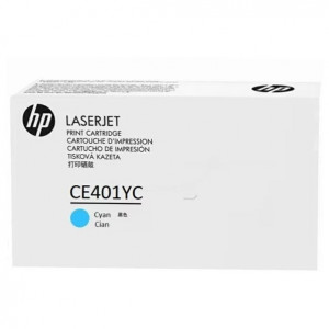 HP Картридж CE401YC лазерный голубой (белая корпоративная коробка)