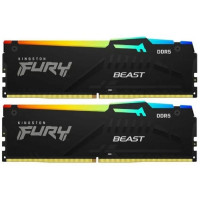 Kingston 32GB 6000MT/s DDR5 CL32 DIMM (Kit of 2) KF560C30BBAK2-32 FURY Beast RGB XMP Kingston 32GB 6000MT/s DDR5 CL32 DIMM (Kit of 2) KF560C30BBAK2-32 FURY Beast RGB XMP
