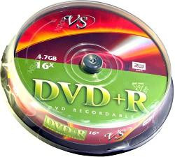 Диски VS DVD+R 4.7Gb, 16x, Сake Box 10шт.