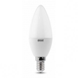 GAUSS 33128 Светодиодная лампа LED Elementary Свеча 8W E14 540lm 4100K 1/10/100 0