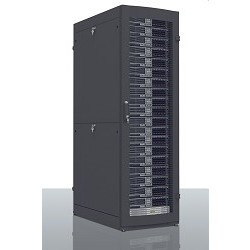 ЦМО! Шкаф серверный ПРОФ напольный 48U (600x1000) дверь перфорированная 2 шт., цвет черный, в сборе (ШТК-СП-48.6.10-44АА-9005) (1 коробка)
