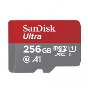 Флеш карта microSDXC 256GB SanDisk Ultra Class 10, UHS-I, R 150 МБ/с, <SDSQUAC-256G-GN6MN> без адаптера SD