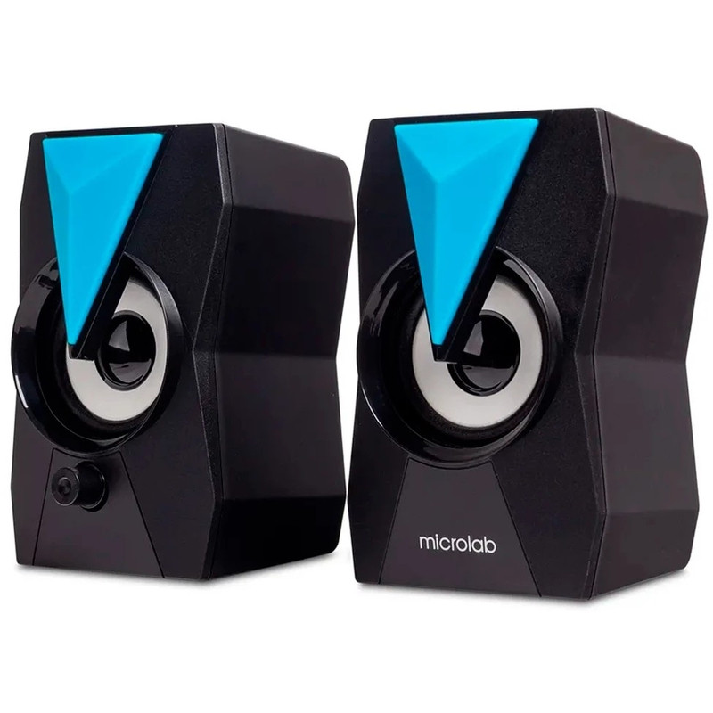 MICROLAB B22 черный {6 Вт RMS, Распределение мощности 3 Вт x2, Гармонические искажения: < 0,5% (1 Вт 1 кГц), Частотная характеристика: 120 Гц - 20 кГц, Соотношение сигнал/шум: > 65 дБ}