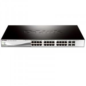 D-Link DGS-1210-28/ME/B1A  PROJ Управляемый коммутатор 2 уровня с 24 портами 10/100/1000Base-T и 4 портами 1000Base-X SFP