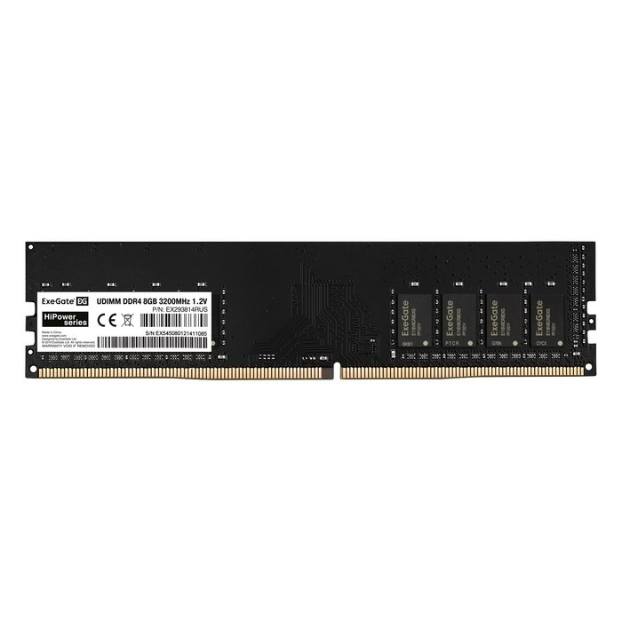 Exegate EX293814RUS Модуль памяти ExeGate HiPower DIMM DDR4 8GB <PC4-25600> 3200MHz