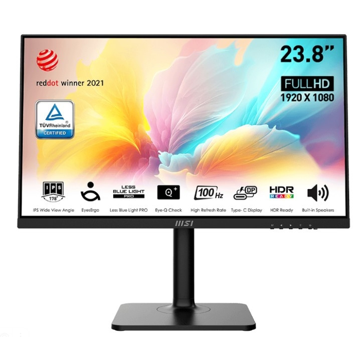 LCD MSI 23.8" MD2412P Modern черный {IPS 1920x1080 100Hz 5ms 16:9 300cd 178/178 HDMI M/M USB HAS Pivot} [9S6-3PA59H-095]