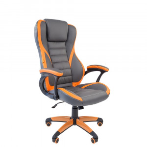 Офисное кресло Chairman   game 22 экопремиум серый/оранжевый (7019435)