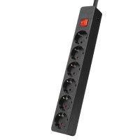 Filum Сетевой фильтр FL-SP6-3.0M-16, 4000 Вт., 6 розеток, защитные шторки, шнур 3.0 м., черный {00-01099765} Filum Сетевой фильтр FL-SP6-3.0M-16, 4000 Вт., 6 розеток, защитные шторки, шнур 3.0 м., черный {00-01099765}