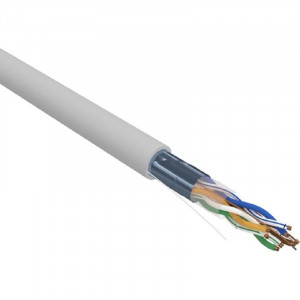 Rexant (02-0021) Кабель витая пара, F/UTP, CAT 5e, ZH нг(А)-HF, 4х2х0,52мм, 24AWG, INDOOR, SOLID, серый, 305м