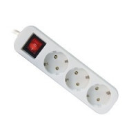 Defender Удлинитель S350 5.0 м, 3 розетки [99235] выключатель, с заземлением