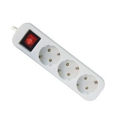 Defender Удлинитель S350 5.0 м, 3 розетки [99235] выключатель, с заземлением