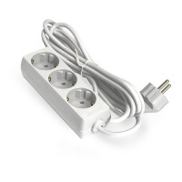 Exegate EX285806RUS Удлинитель ExeGate ECE-3-3W (3 евророзетки с заземлением, 3м, белый)